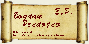 Bogdan Predojev vizit kartica